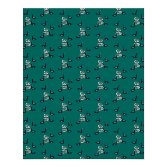 pattern_6_ducks, ein Freund eines Mädchens glänzen Poster (Vorderseite)