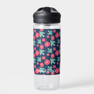 pattern_7_camellia und bird_1 trinkflasche