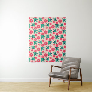 pattern_8_camellia und bird_2 M_size tapestes Must Wandteppich