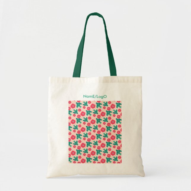 pattern_8_camellia und bird_2 tragetasche (Vorne)