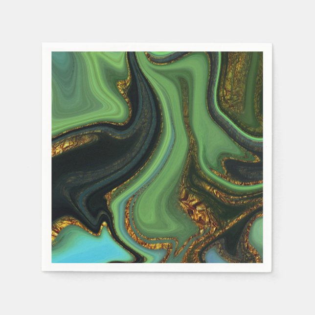 Pattern Abstract Marbled Serviette (Vorderseite)
