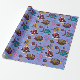 Pattern-Aquatic Ocean Underwater Geschenkpapier