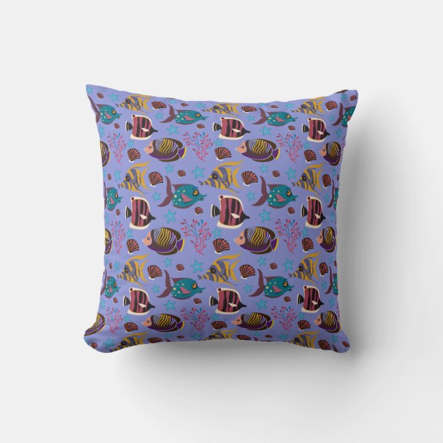 Pattern-Aquatic Ocean Underwater Kissen (Vorderseite)