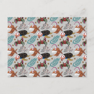 Pattern-Aquatic Ocean Underwater Postkarte