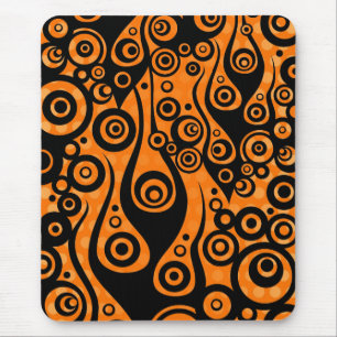 Pattern ARTs - Tattoo Circle Flammen orangefarbe Mousepad