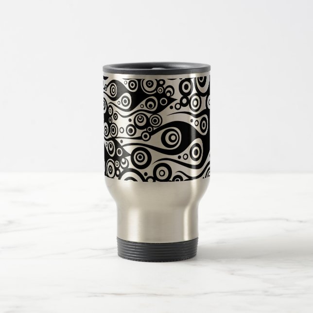 Pattern ARTs - Tattoo Circle Flammen Reisebecher (Mittel)