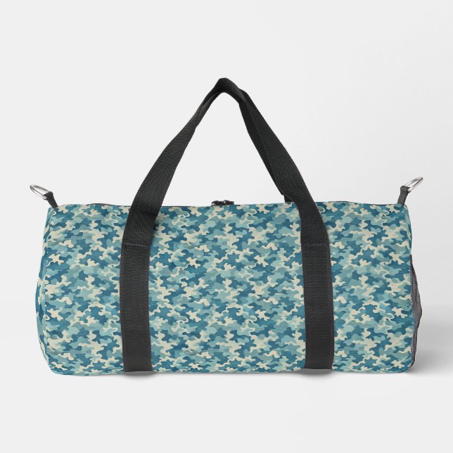 Pattern Blue Camouflage Duffle Bag (Vorderseite)