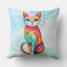 Pattern CatThrow-Pillow