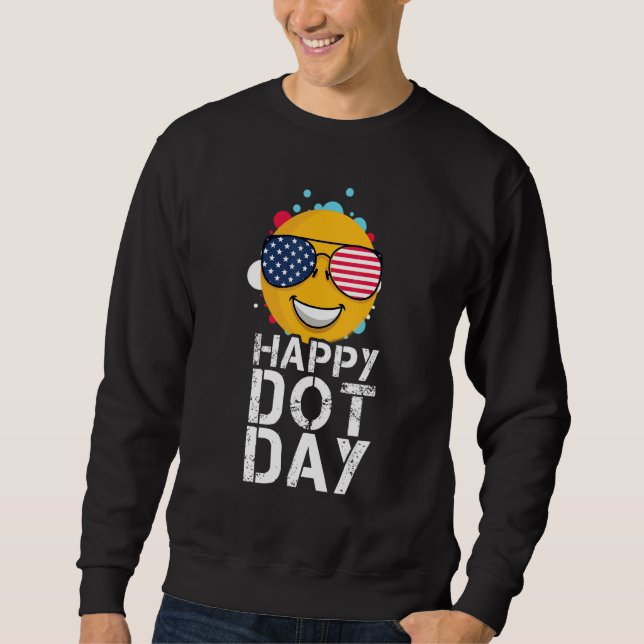 Pattern Colorful September Happy International Dot Sweatshirt (Vorderseite)