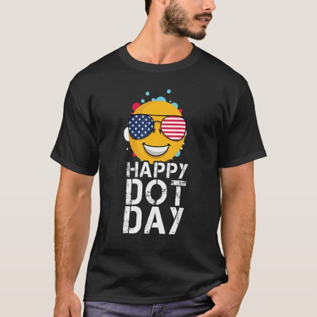 Pattern Colorful September Happy International Dot T-Shirt (Vorderseite)