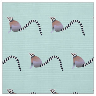 PATTERN-DESIGN VON LEMURS MIT RING-TAED STOFF