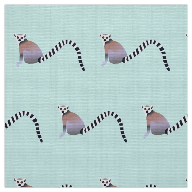 PATTERN-DESIGN VON LEMURS MIT RING-TAED STOFF (Muster)