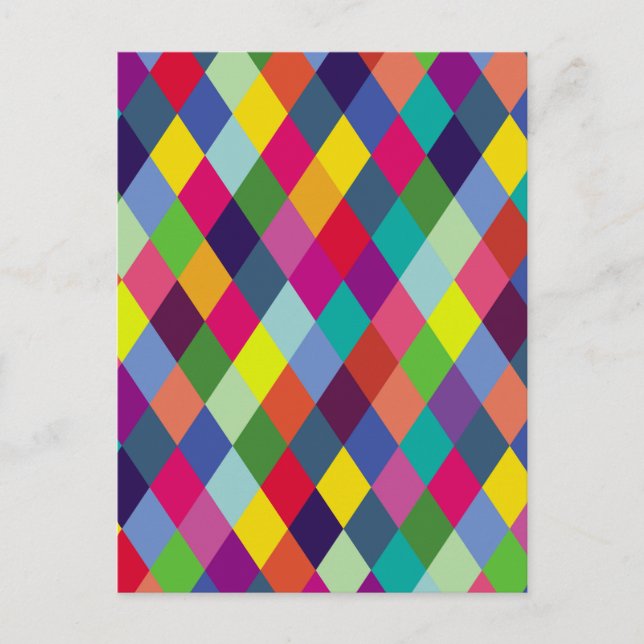 Pattern Fashion Colorful - Moderner FrühlingsHipst Postkarte (Vorderseite)