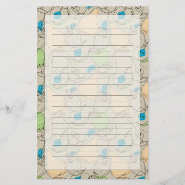Pattern-Früchte Briefpapier (Vorderseite)