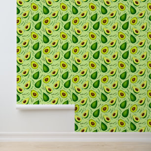 Pattern Fruit Avocado Green Tapete