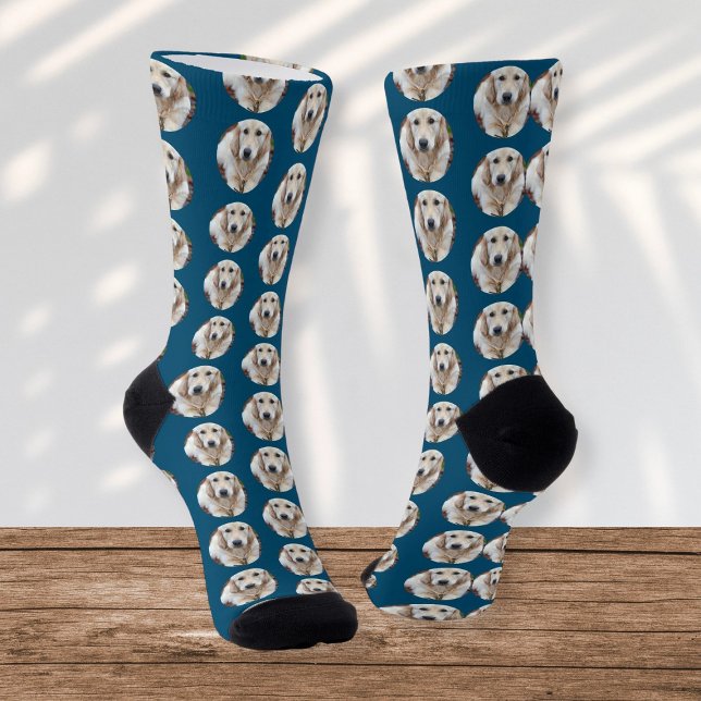 Pattern Fun Foto Geschenk Custom Personalisiert Socken (Pattern Fun Photo Gift Custom Personalized Socks by Ricaso. Add your own photographs. Easy template)