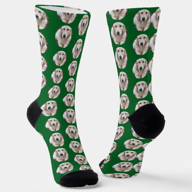Pattern Fun Foto Geschenk Custom Personalisiert Socken (Gewinkelt)