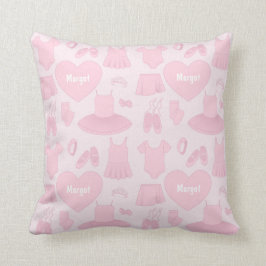 Pattern für Ballettkleidung - rosa Hintergrund Kissen