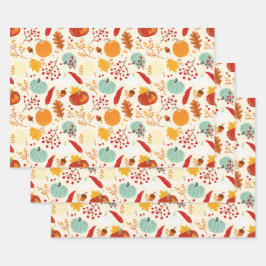 Pattern für Herbstpumpen und Blätter