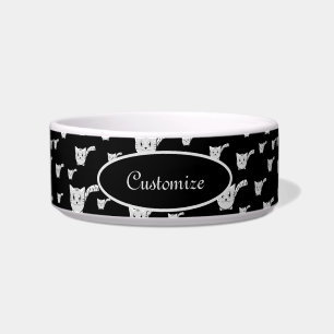 Pattern für schwarze und weiße Kätzchen Napf