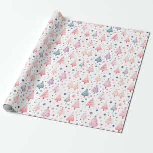 "Pattern für verspielte, pastellfarbene Bäume" Geschenkpapier