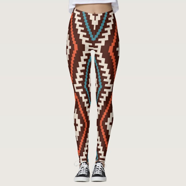 Pattern Geometric Fashion Stilvoll Niedlich Leggings (Vorderseite)
