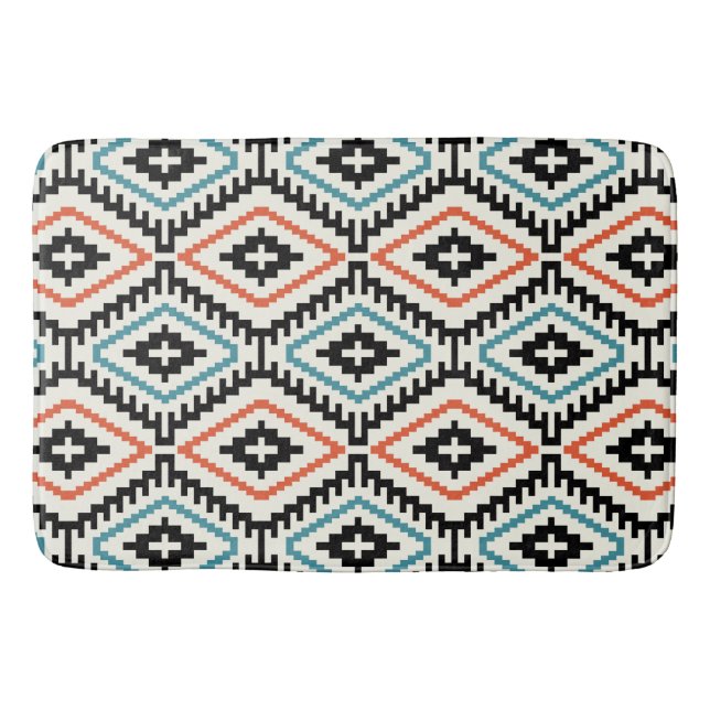 Pattern Geometric Fashion Stilvolle Trendy Badematte (Vorderseite)