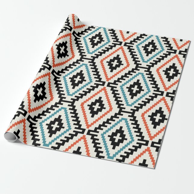 Pattern Geometric Fashion Stilvolle Trendy Geschenkpapier (Ungerollt)