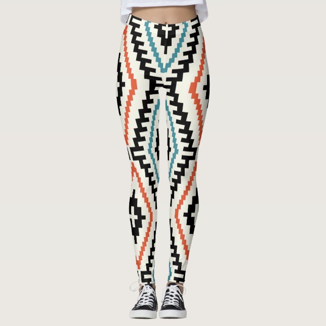 Pattern Geometric Fashion Stilvolle Trendy Leggings (Vorderseite)