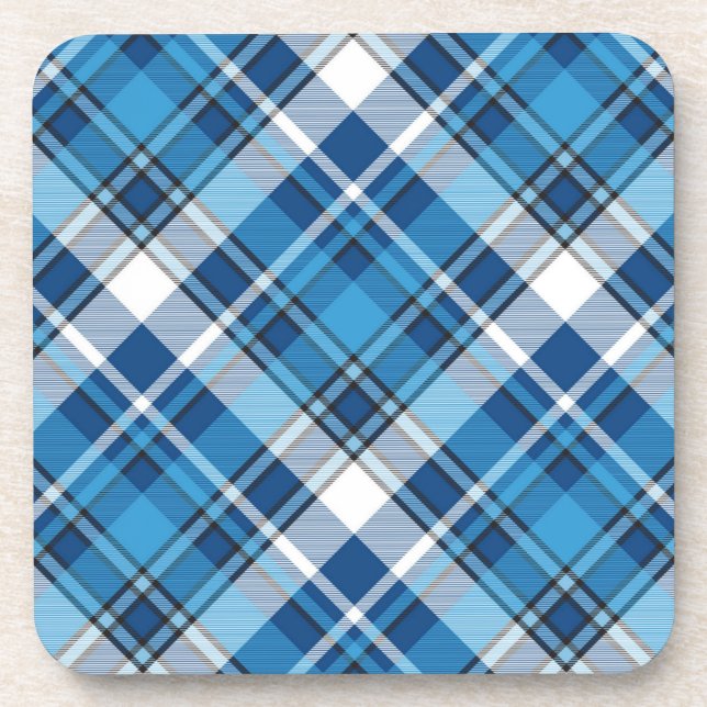 Pattern Geometric Vintag Trendy Blue Getränkeuntersetzer (Vorderseite)