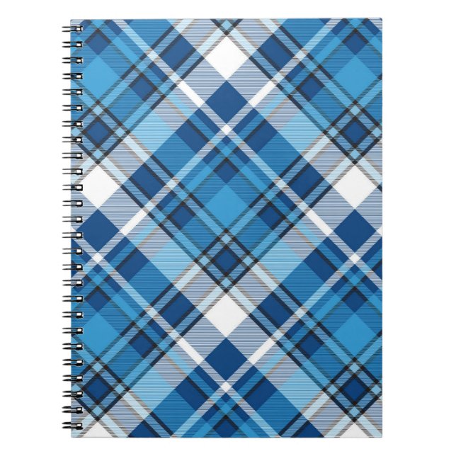 Pattern Geometric Vintag Trendy Blue Notizblock (Vorderseite)
