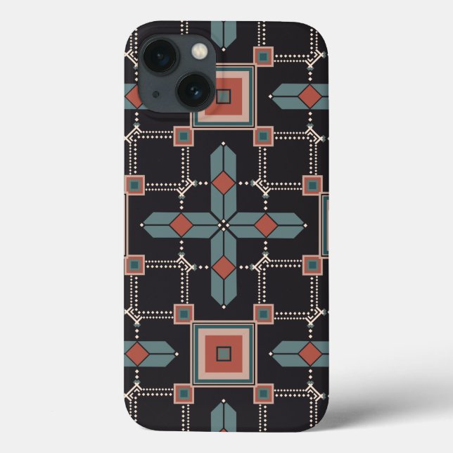 Pattern Geometric Vintag Trendy Case-Mate iPhone Hülle (Rückseite)