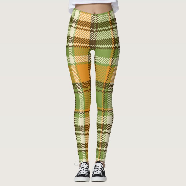 Pattern Geometric Vintag Trendy Fashion Leggings (Vorderseite)