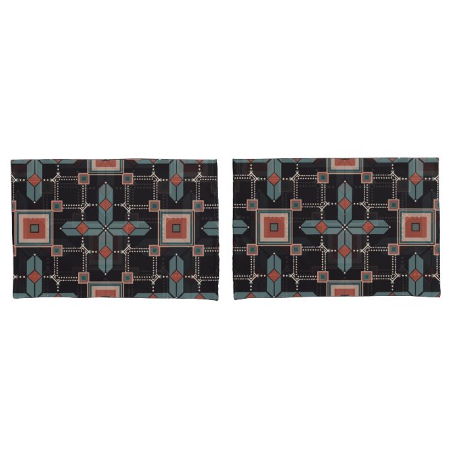 Pattern Geometric Vintag Trendy Kissenbezug (Vorderseite-Set)