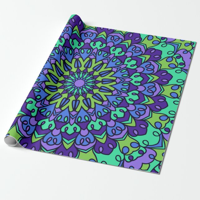 Pattern Geometric Vintag Trendy Niedlich Geschenkpapier (Ungerollt)