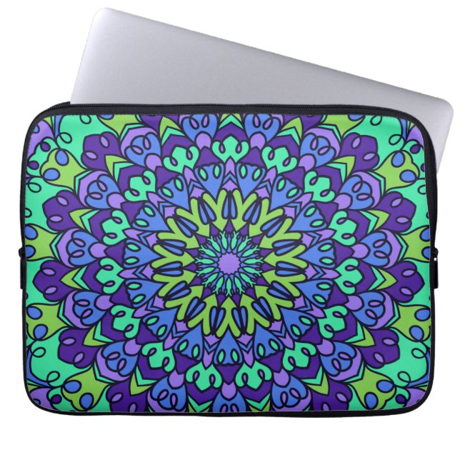 Pattern Geometric Vintag Trendy Niedlich Laptopschutzhülle (Vorderseite)