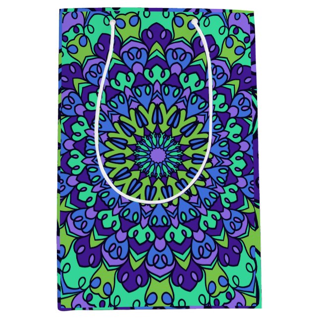 Pattern Geometric Vintag Trendy Niedlich Mittlere Geschenktüte (Vorderseite)
