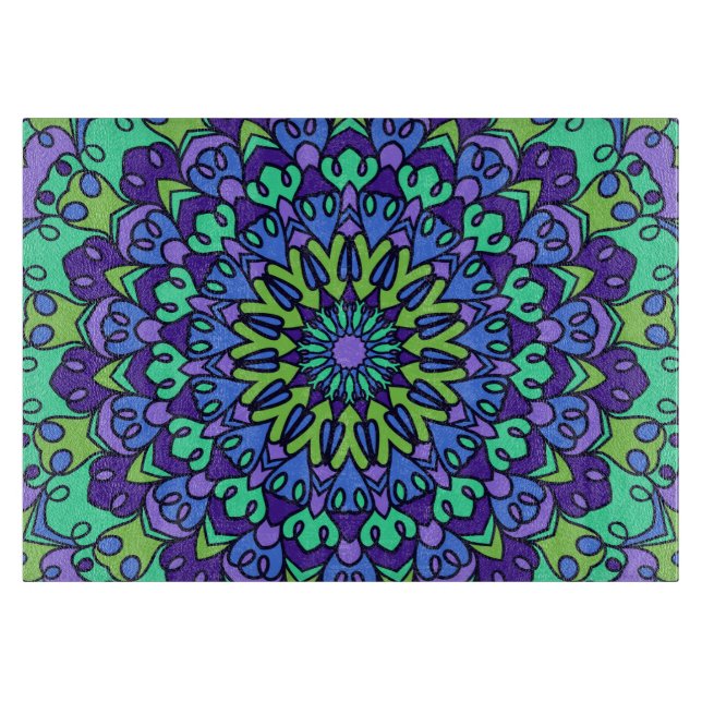Pattern Geometric Vintag Trendy Niedlich Schneidebrett (Vorderseite)