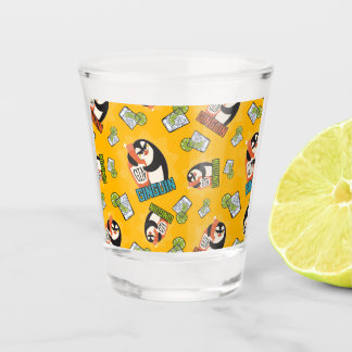 Pattern-Gin, Ginguin-Pinguin-Geschenk für Gin-Fans Schnapsglas