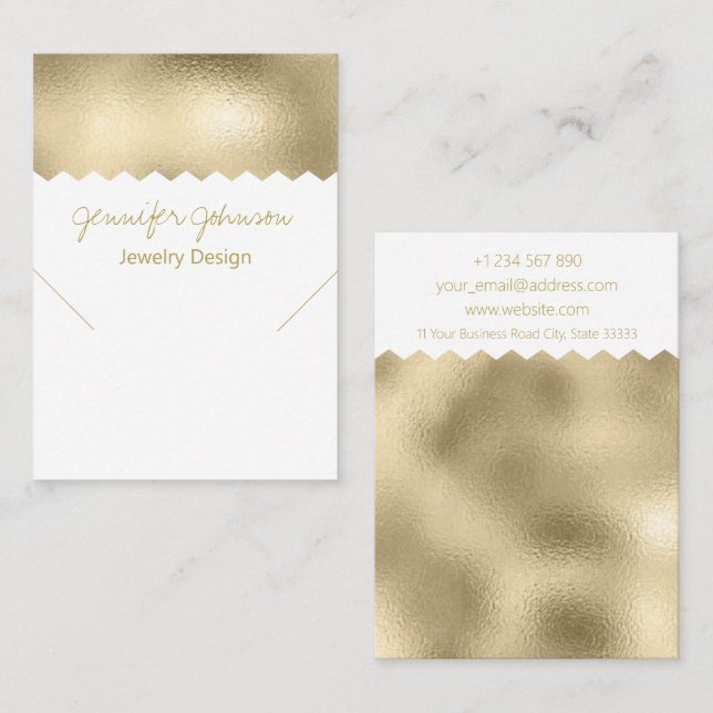 Pattern-Gold-Foil-Display-Karte Visitenkarte (Vorne/Hinten)