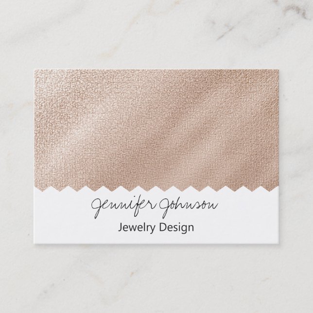Pattern Gold Foil Schmuck Design Business Card Visitenkarte (Vorderseite)