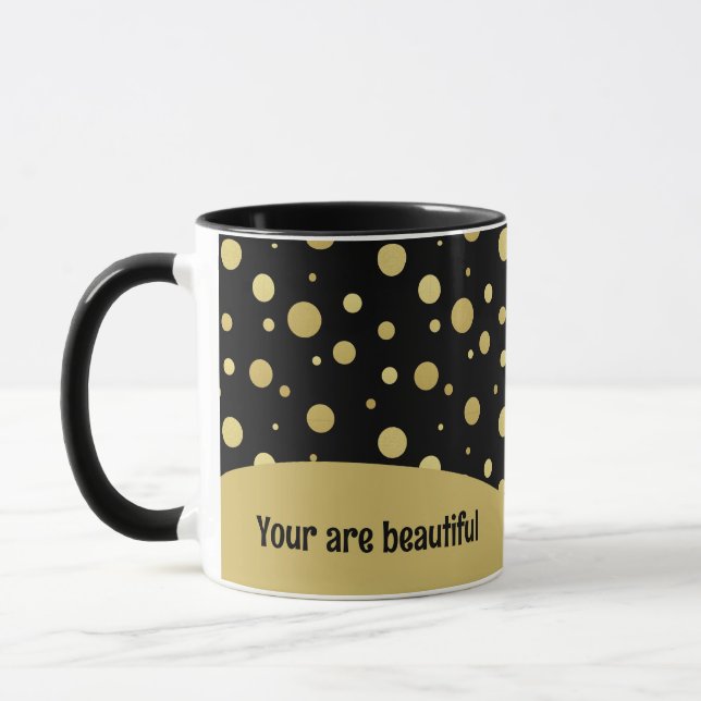 Pattern Gold Polka Kaffee Tasse (Links)