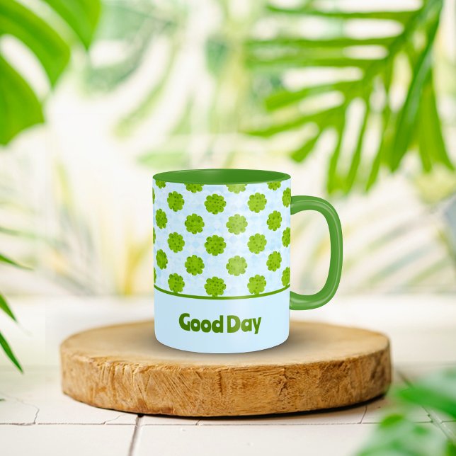 Pattern grünes Leaf Clover Coffee Tasse (Pattern green Leaf Clover Coffee Mug
)