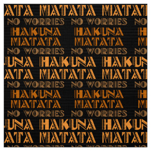 Pattern Hakuna Matata, keine Sorge in Swahili Stoff