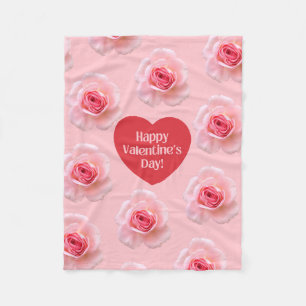 Pattern Happy Valentine`s Day 2024 Hintergrund Fleecedecke