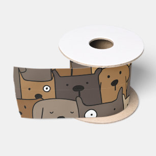 Pattern Haustiere Süße Hunde Liebhaber Satinband