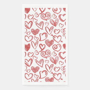 Pattern Herz Liebe Romance Valentinstag Hochzeit Serviette
