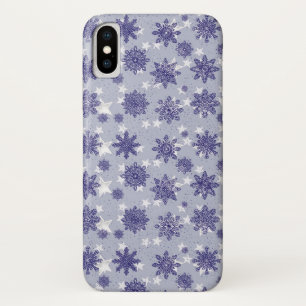 Pattern Holiday Blue Snowflake Winter Chic Case-Mate iPhone Hülle