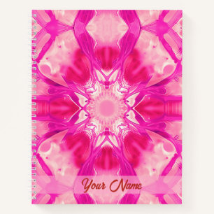 Pattern Journal für Fuchsien und Pastellrosa Gefär Notizbuch