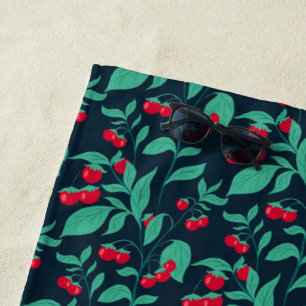 Pattern Kirschtomaten auf den Büschen Strandtuch